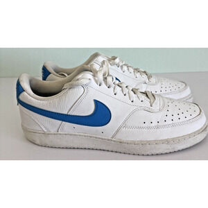 Nike‎ Court Vision Low Shoes Mens Size 12 White Blue DH2987-105 Casual Sneakers